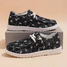 Zapatos de lona casuales con cordones, zapatillas de deporte versátiles de moda para estudiantes, zapatos para caminar al aire libre