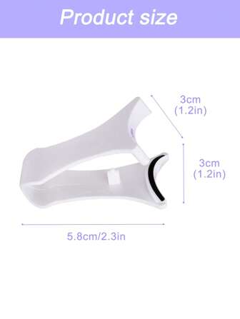 1 件白色磁性睫毛夹工具，小巧便携，可重复使用，升级版磁性睫毛夹（无睫毛，仅用于展示效果！不适合初学者）