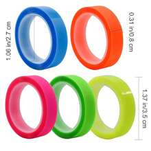 5/10 Stücke Highlighter Klebeband, transparente Markierungsaufkleber, abnehmbare fluoreszierend farbige Etiketten für den Unterricht, fluoreszierendes Indexband für Notizbücher, 10 Farben, je 16 Fuß pro Rolle