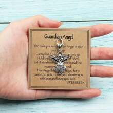2PCS Guardian Angel Keychain - Amulet For Protecting Health And Safety - Symbol Of Love, Lucky Pocket Hug, Perfect Gift For Family, Friends And Colleagues - Key Ring For Everyday Use