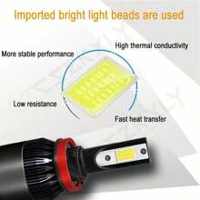 VCSZKXLY Para For Chevrolet Tahoe 2007-2014 6X LED Faros + Kit De Bombillas Antiniebla