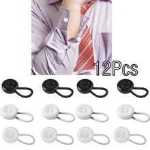 6/8/12 件衣领延长器，衬衫衣领延长器，纽扣延长器，衣领延长器，弹性纽扣延长器 - 彩色 - 查看 21