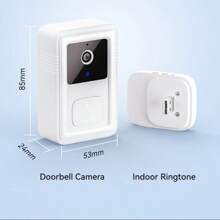 1pc Home Wireless Doorbell, Long Standby -38 Kinds Of Ringtones, With Tinkling USB Power Supply, Portable And Easy To Install, Family Safety.