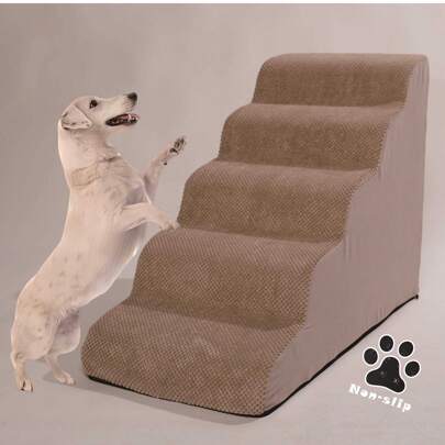 2/3/4/5 步宠物楼梯，床坡道，沙发，防滑耐磨，可拆卸可洗，护理受伤、年老的关节痛狗和猫，热销商品