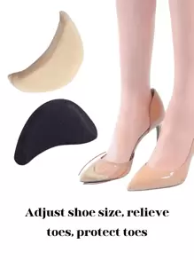 4pcs/2 Pairs Of Breathable Sponge Soft Toe Plugs, High Heels To Adjust Shoe Size, Anti-Pain Forefoot Pads - Multicolor - View 3