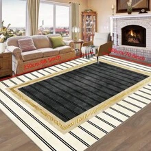 [Crystal Fleece 700g/㎡ Dotted Bottom 5mm Thickness] European-Style Living Room Bedroom Carpet, Washable, Non-Slip, Stain-Resistant Backing, Suitable For Bedroom, Dining Room, Kitchen, Office, Entrance, Living Room, Farmhouse Decoration, Indoor & Outdoor