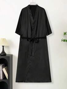Plus Size Men's New Short Sleeve Robe
