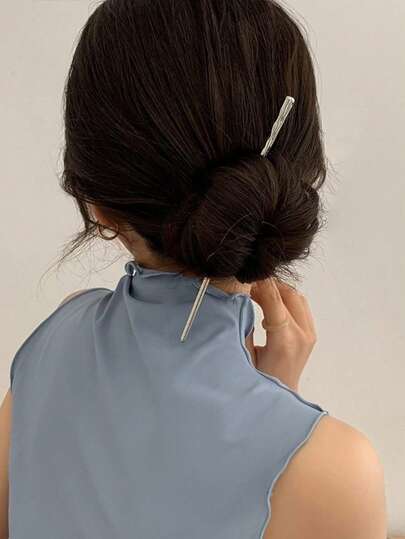1pc Elegant Minimalist Daily Hair Clip Bun Holder, Versatile Women Hair Accessory Hair Pin Hair Bun Maker Bun Hair Piece Hair Styling Pins, School Stuff, Hair Accessories