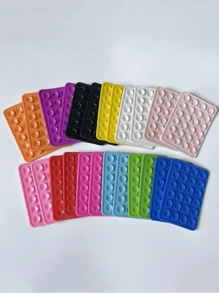 Set de 3 piezas, 24 ventosas de silicona de estilo minimalista, pegatina con ventosa, antideslizante, soporte para teléfono móvil portátil y movible, cuadrado