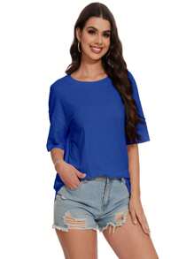 JESOT Women's Casual Oversized T Shirts  Half Sleeve Crew Neck