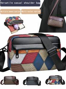 Men's Leisure Shoulder Bag Sports Crossbody Bag Personalized Fashion Small Square Bag Men's Bag Business Men's Bag Sling Bag - Multicolor - View 1