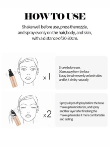 MSFLIBNH 1/5 件高光喷雾，身体珍珠亮泽闪粉流沙定妆喷雾，轻盈闪亮，适合所有肤色 - 彩色 - 查看 9