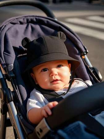 Fashionable Cute Animal Ears Bucket Hat Suitable For Baby Girls Boys Adjustable Sunscreen Hat Suitable For Young Girls Boys Daily Collocation And Leisure