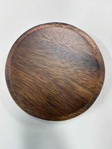 1pc Wooden Bowl, Creative Walnut Wooden Fruit Bowl With Handle, Wooden Cartoon Snack Tray