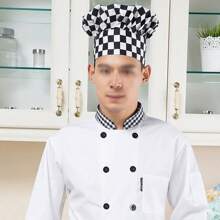 1 pieza Gorro de chef multicolor ajustable para hombres, sombrero elástico a rayas para cocinar, chef que trabaja en restaurantes, accesorios para cocinas y comedores