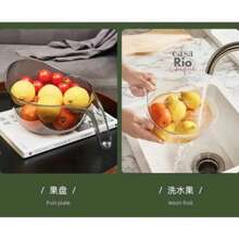 Ergonomic Rice And Vegetable Colander Multipurpose Plastic Drain Basket For Food Washing - Trong sáng - Xem 4