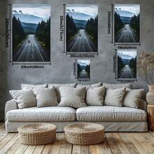 On The Path Cars Drove Into The Buried Forest Large Wooden Framed Wall Painting Artist Home Decoration Oil Painting - Bedroom, Bathroom, Living Room, Office, Kitchen, Christmas Gifts - 1 Piece