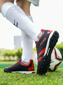 A Pair Of Boy's Professional Soccer Cleats - TF Turf Ground, Breathable & Lightweight For Training And Competition