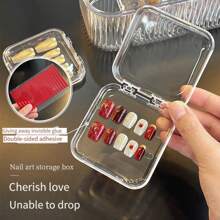 1/4/5/15pcs Transparent Lid Storage Box, For Keeping Nail Polish, Bracelets, Necklaces, Jewelry Display Case, Portable Anti-Oxidation Bracelet Box