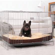 Dog Crate Bed Waterproof Deluxe Plush Dog Beds With Removable Washable Cover Anti-Slip Bottom Pet Sleeping Mattress For Large, Medium, Jumbo, Small Dogs, 47 X 29 Inch, Gray