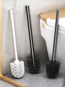 1pc Wall-Mounted Toilet Cleaning Brush Set Household Brush To Clean The Toilet Toilet Brush No Dead Angle To Clean The Bathroom Artifact Wall-Mounted Punch-Free Toilet Cleaning Tool