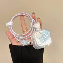 Set de 5 protectores de cargador estándar británico de 20W, para proteger tu cargador compatible con iPhone 16 Pro Max, 15, 13, 14, protector de cable de datos, protector de cargador iPhone 12 Pro Max, estuche DIY de pescado