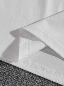 Customized Men's Black & White T-Shirt, Support Free Upload Of Personal Photos, Anime Characters, Couple Selfies, Pet Photos Or Artworks. Combination Of Centered Creative Text On Front And Full-Graphic Design On Back, Providing Original DIY Personalized Printing Service For Names, Dates, Custom Slogans Or Hand-Drawn Patterns