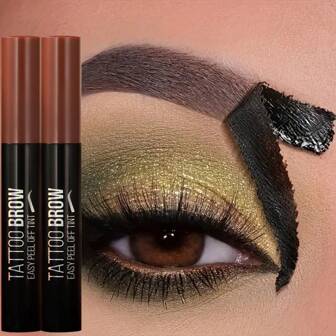 Pomada para teñir las cejas - Fórmula profesional con colores semi-permanentes suaves, negro natural y marrón oscuro