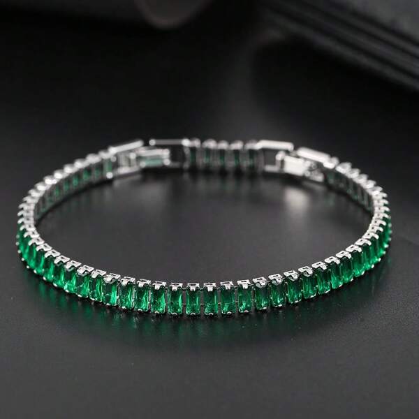 Minimalist & Elegant Colorful Zirconia Stone & Rhinestone Inlaid Bracelet