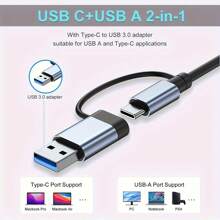 Hub USB de 8 en 2 que ahorra espacio con conector de audio, adaptador multipuerto para tabletas, alimentado por USB, voltaje de funcionamiento de 5V, compatible con tabletas