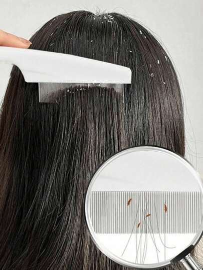 1/4pcs (Large Or Small) Anti-Dandruff Super Dense Teeth Fine-Tooth Comb, Head Scalp Cleaner, Lice And Nit Removal Tool,Hair Clips,Hair Accessories