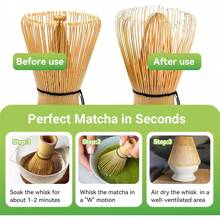 Batidor de bambú para matcha de 120 púas, batidor tradicional japonés Chasen para matcha - Batidor de bambú auténtico japonés para el té matcha (120 púas) Vuelta a clases