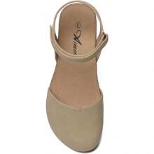 Women's Comfort Flat Sandals - Closed Toe Cork Footbed With Arch Support, Lightweight Breathable Summer Sandals For Walking, Casual Outfits, And Everyday Wear - 棕色 - 查看 3