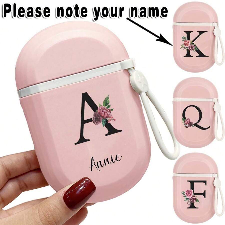 Personalizowana różowa mydelniczka, 26 pierwszych liter, spersonalizowana nazwa, szczelna pokrywka i tacka ociekowa, przenośny uchwyt do podróży, łazienka, kemping, kieszonkowe akcesorium do przechowywania