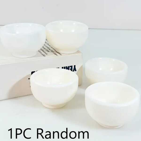 1 pièce Bol en jade cristal naturel, Bol à thé Kung Fu, Tasse d'eau de guérison au cristal, entièrement artisanale, peut être utilisée pour la décoration de table de la maison, set de méditation Reiki, convient aux cadeaux familiaux, cadeaux de Noël et divers cadeaux de fête, cadeaux de cristal