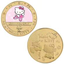 Sanrio 1pc/5pcs Random Style Hello Kitty Cute Cartoon Commemorative Coin, Cartoon Gift Commemorative Medal Small Gift, Suitable For Easter, National Day, Women's Day