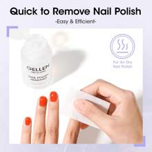 Gellen Removedor de Esmalte de Unhas Gellen, 180ml Removedor de Esmalte de Unhas Sem Acetona para Esmaltes de Secagem Rápida, Removedor de Esmalte de Unhas Delicado com Bomba, Removedor de Esmalte de Unhas Transparente Ultra-Potente, Jasmim, Leite, Aroma de Rosa