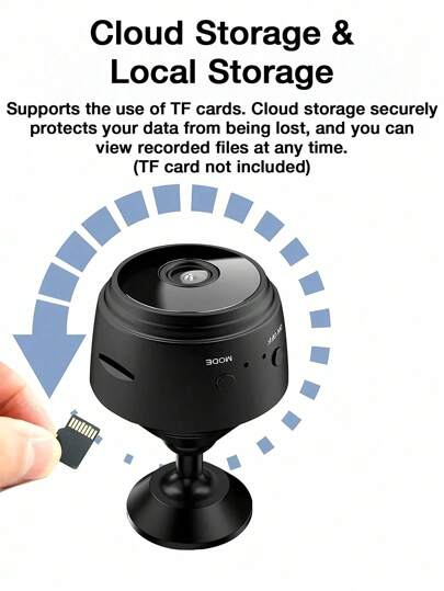 GENAI 1/2/ Home Security Camera 720P WiFi Nanny Cam Night Vision, Motion Detection, Indoor Outdoor Pet Monitoring Compact Discreet (Support 2.4GWIFl Only) view 4