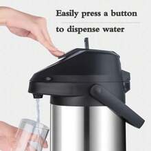 Distributeur de boissons isotherme 3L, pompe à air, carafe isotherme à double paroi, intérieur en acier inoxydable, extérieur en plastique, thème de l'espace, carafe multifonction pour boissons chaudes et froides pour la maison et le bureau