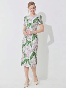 Elegant Jacquard Party Dress Gown For Women, For Cocktail