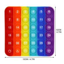 legendstar 1pc 2-In-1 Fidget Toy With Front Letter & Back Number, Pressing Bubble Sensory Educational Toy, Children Math Learning Toy - Multicolor - View 3