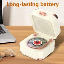 Travel Vinyl Record Player With Wireless Speakers, USB Charging - Great For Bedrooms, Offices, Game Rooms, Parties, Christmas And Birthday Gifts, Decorative Turntables.Easter, World Cup, Eid Gifts!