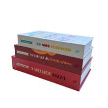 Kit 3un Caixa Porta Objetos Livro Decorativo Varias Estampas Luxo Moderno
