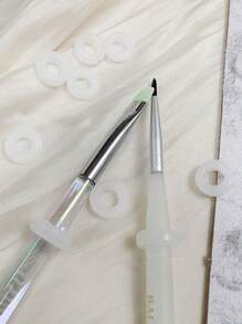 5 pièces support antidérapant pour pinceaux à ongles pouvant être placé à tout moment, en matériau silicone, bonne flexibilité, facile à utiliser, peut être assorti à tous les types de stylos, simple et pratique, anti-chute et anti-glissement, accessoires pour manucure adaptés à diverses scènes de nail art