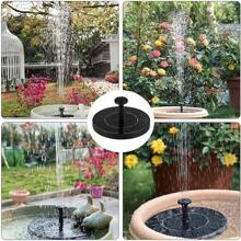 Round Water Spray Pump, Garden Pool Courtyard Landscape Decoration, Seven Colours LED Solar Floating Fountain - With Battery&light - View 5