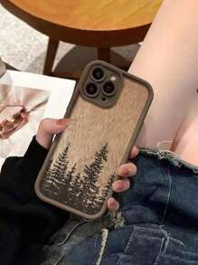 PlantTree Design Creative, New Funky Eye Ladder Style Phone Case, Funny Minimalist Fashion Personalized Gift For Men & Women, Compatible With IPhone - Brown - View 3