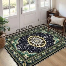 700g/Sq.M Crystal Velvet Rug With Non-Slip Backing, 5mm Thick, Bohemian Style Solid Color Rug, Soft And Washable For Indoor/Outdoor, Suitable For Living Room, Bedroom, Kitchen, Office, Home Decor Large Area Carpet Back To School