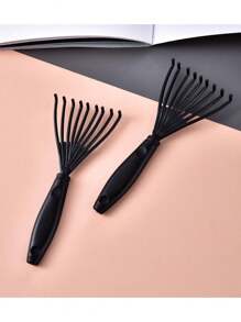 1 套发刷套装 - 1 件弧形头部按摩刷 + 1 件梳子刷 + 1 件卷发刷 + 1 件带气垫的清洁刷和塑料卷发梳发叉、发刷、梳子、美发工具、美发产品及理发沙龙美容旅行必需品配件 - 彩色 - 查看 8