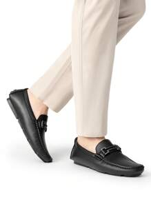 Men's Penny Loafers Moccasins Shoes - Black - View 2