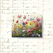 Wildflower Canvas Wall Art Print-1 Pc Wooden Framed Canvas Painting -  Thickness 2.25cm/0.9inch,Valentine's Day Decorations At Home,Valentine's Day,New Year,Home Gift Decoration, Room Decoration Aesthetic, Wall Decoration Art, Perfect Gift, Autumn And Winter Wall Decoration, Living Room Decoration, Bedroom Decoration, Kitchen Decoration, Entry Decoration, Bathroom Decoration, Direct Wall Painting, High Quality Wall Painting Poster ,Easter  Easter Decorations For Women